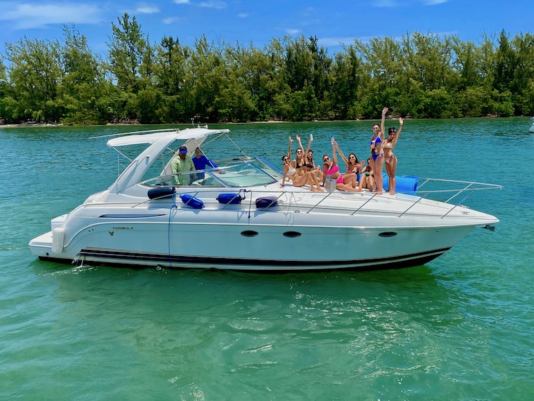 A yacht charter in Miami and party boat rental group.